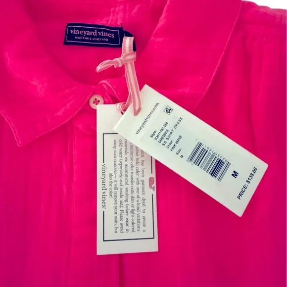 Gorgeous Vineyard Vines. Vibrant Pink Dress. Sz M. NWT. - Picture 4 of 6